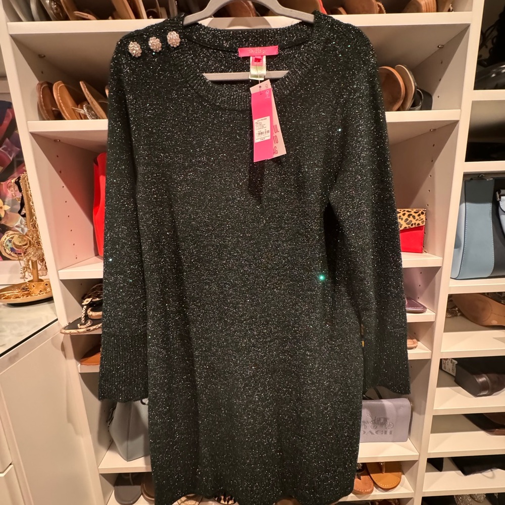 Lilly Pulitzer xl Morgan sequin sweater dress. NWT.